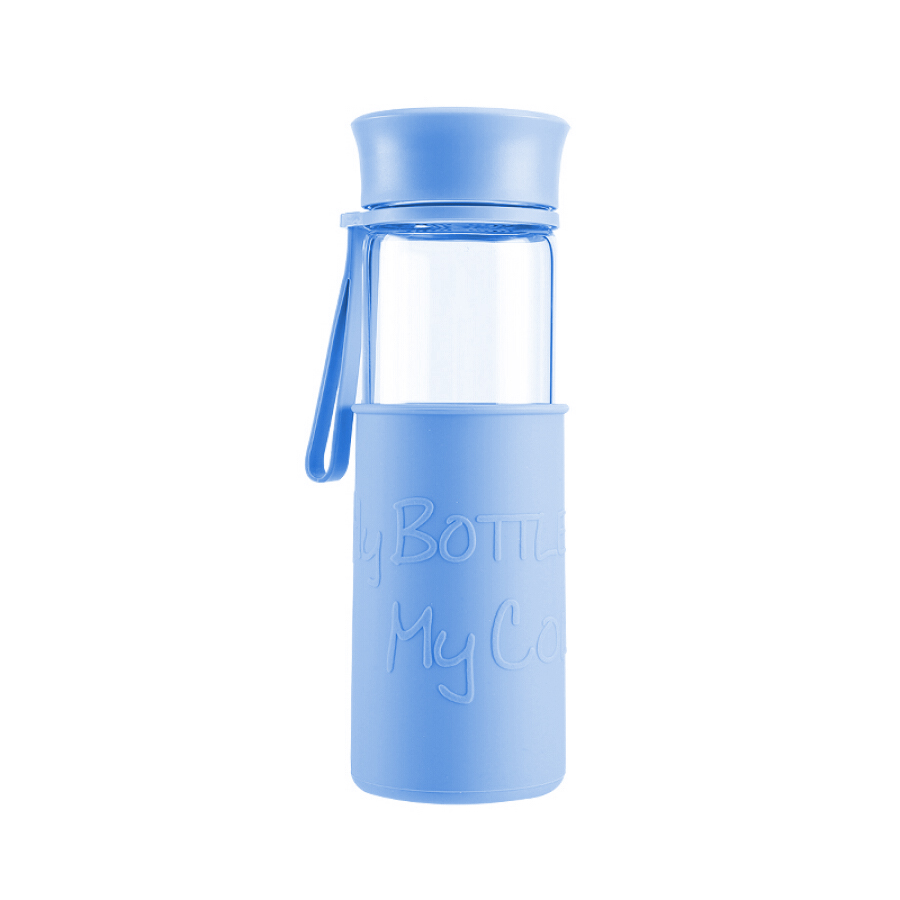 Bình nước thủy tinh chịu nhiệt Lock&Lock có vỏ bọc silicone 500ml LLG673MB, , large image number 0